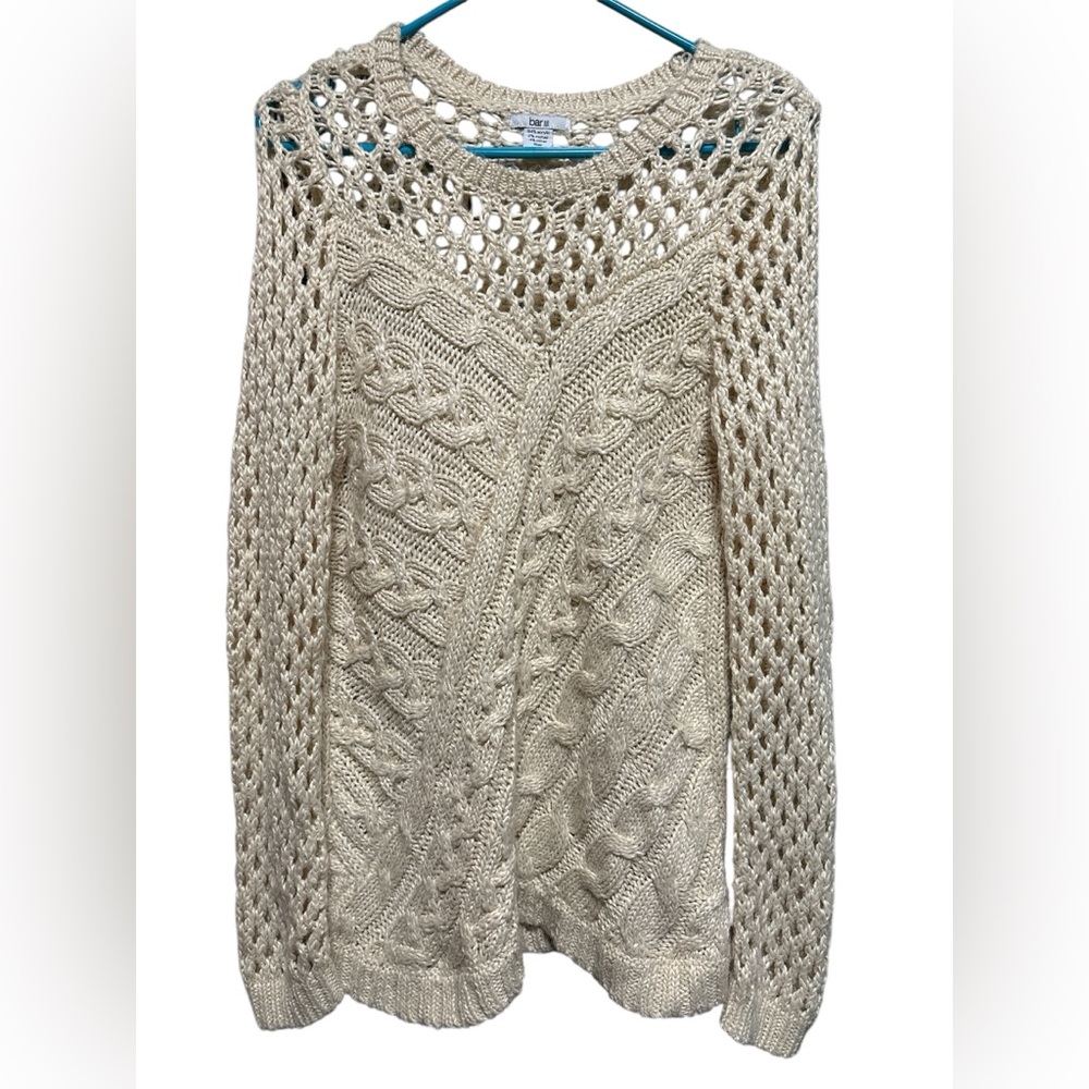 Bar III Cream Knit Sweater